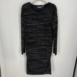 Athleta Avenues Long Sleeve Dress Size XS Beyond Soft Knit Sheath Casual Gray